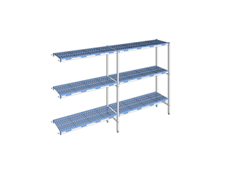 RAYONNAGE CLAYETTES POLY ANGLE 3N L2895XP400XH175
