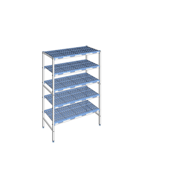 RAYONNAGE CLAYETTES POLY LIGNE 5N L1292XP500XH175