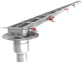 CANIVEAU MODUL 125 - L7000 - HAUT50/80 - INOX 304