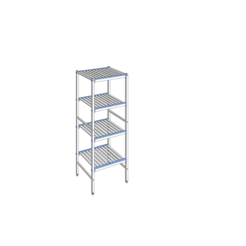 RAYONNAGE CLAYETTES ALU LIGNE 4N L 690XP500XH1750