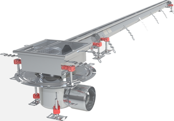CANIVEAU MODUL 20 - L2500 - HAUT70/80 - INOX 304