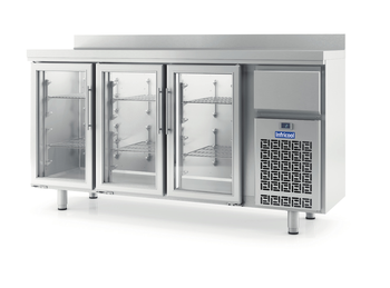 DESSERTE ARRIERE BAR POSITIVE 3 PORTES VITREES