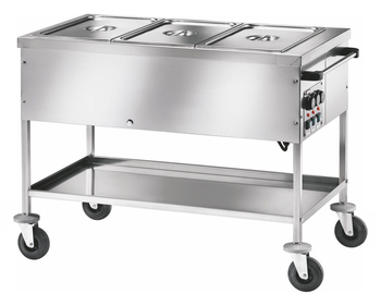 CHARIOT BAIN-MARIE 3 CUVES GN1/1-150