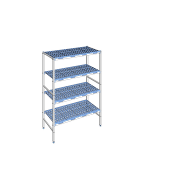 RAYONNAGE CLAYETTES POLY LIGNE 4N L1292XP500XH175