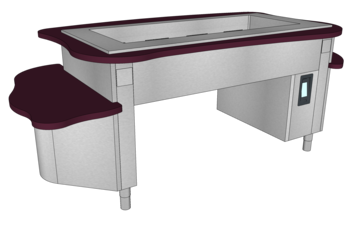 MEUBLE AUBERGINE BM AIR DESSUS LISSE 4GN1/1 M3