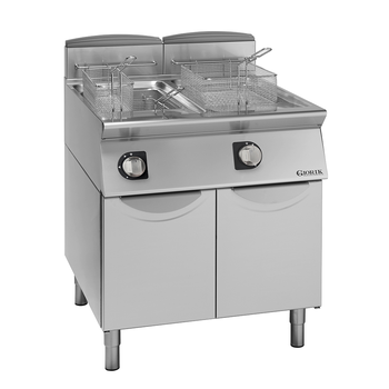 FRITEUSE GAZ, COMMANDES ÉLECTROMÉCANIQUES, 2X17 L