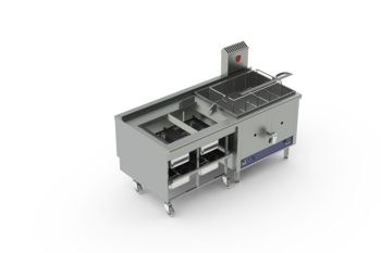 FRITEUSE 80 L. + SILO - TRANSFERT 1 PANIER DROITE