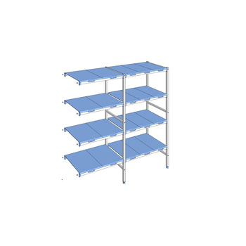 RAYONNAGE CLAYETTES POLY ANGLE 4N L1789XP500XH1750