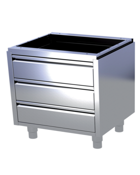 BLOC 3 TIROIRS SANS DESSUS(GN) FERM. À CLEF