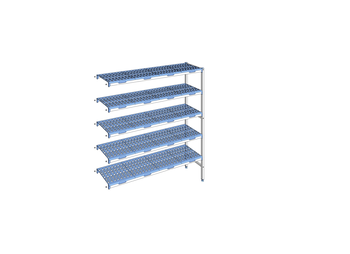 RAYONNAGE CLAYETTES POLY ANGLE 5N L1653XP400XH175