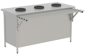 MEUBLE PRE TRI 1600 X 700 HT 900 AVEC 3 TROUS VIDE