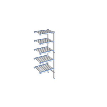 RAYONNAGE CLAYETTES ALU ANGLE 5N L 649XP400XH1750