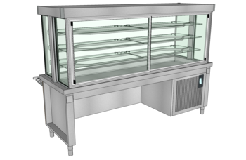 MEUBLE BOISS VITRINE 3N L.2590 DL GPE O3