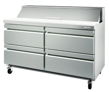 TABLE UNDERCOUNTER POSITIVE AVEC 4 TIROIRS