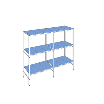 RAYONNAGE CLAYETTES POLY LIGNE 3N L2132XP500XH1750