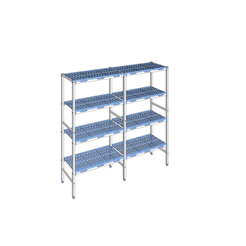 RAYONNAGE CLAYETTES POLY LIGNE 4N L1932XP400XH175