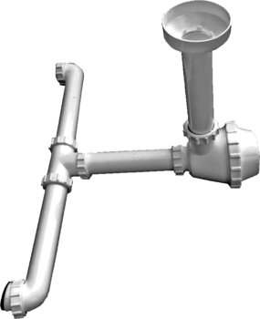 SIPHON ABS POUR 2 BACS DE PLONGE