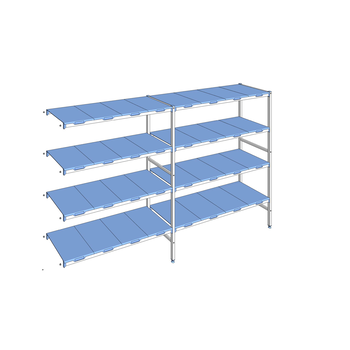 RAYONNAGE CLAYETTES POLY ANGLE 4N L2895XP500XH1750