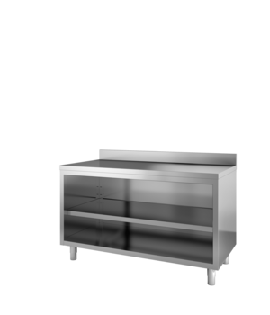 MEUBLE ADOSSE S PORTE 900X600 INOX AISI 430