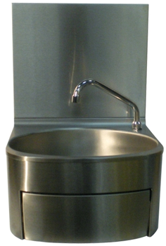 LAVE-MAINS INOX 304 ARRONDI COMMANDE AU GENOU