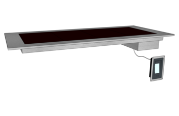 MEUBLE VITRO DESSUS LISSE 1580 4GN1/1 IDECO3