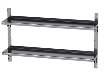 ETAGERE MURALE PLEINE 2 NIV.SUR 3 CREM. LONG 900