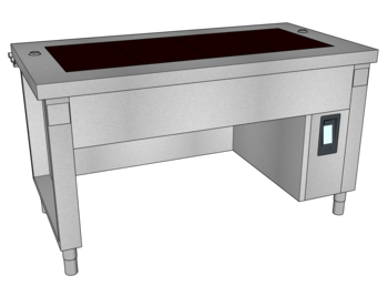 MEUBLE VITRO EMB TULIPEE L.1600 4GN1/1 DL O3
