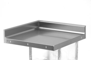 TABLETTE D'ANGLE 700X700 TS15N À BORDS SOUDÉS