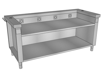MEUBLE ANIMATION AVEC PLANCHER 1930 EMB TULIPEE O3