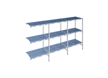 RAYONNAGE CLAYETTES POLY ANGLE 3N L3231XP500XH175