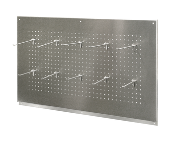 PANNEAU CREDENCE PERFORE POUR CROCHETS, INOX,