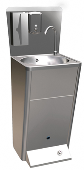 LAVE-MAINS A DOSSERET 450X450X1250 COMMANDE AU PIE