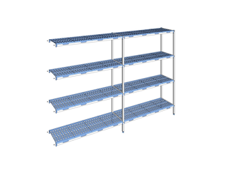 RAYONNAGE CLAYETTES POLY ANGLE 4N L3095XP400XH205
