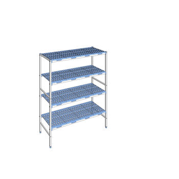 RAYONNAGE CLAYETTES POLY LIGNE 4N L1494XP500XH175