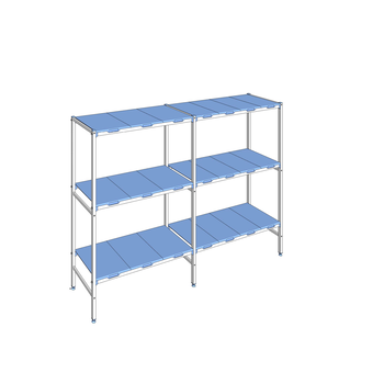 RAYONNAGE CLAYETTES POLY LIGNE 3N L2432XP500XH1750
