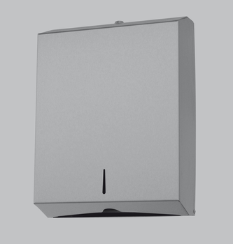 DISTRIBUTEUR INOX D ESSUIE-MAINS PAPIER PLIES