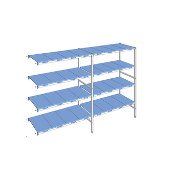 RAYONNAGE CLAYETTES POLY ANGLE 4N L2695XP500XH1750