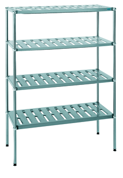 RAYONNAGE PLATEAU PERFORE INOX 4 NIVEAUX 655X500