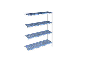 RAYONNAGE CLAYETTES POLY ANGLE 4N L1653XP400XH205