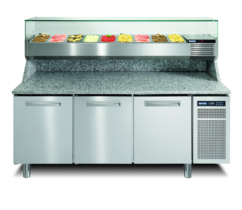 MEUBLE PIZZA AVEC DESSUS EN GRANIT 3P.