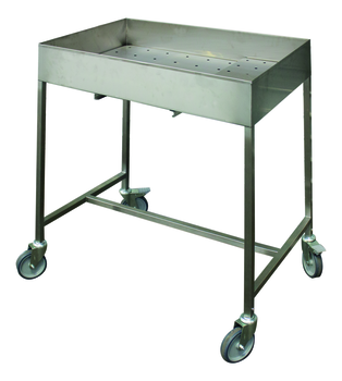 CHARIOT DE DESSOUVIDAGE INOX 304 AVEC BAC DE