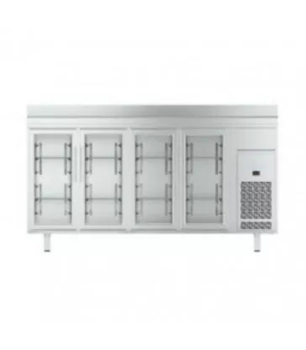 DESSERTE ARRIERE BAR POSITIVE 4 PORTES VITREES