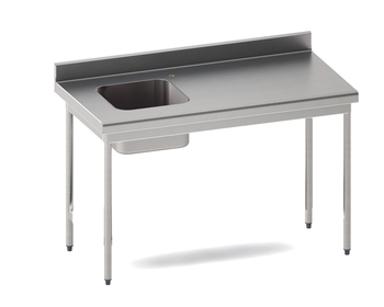 TABLE DU CHEF RAYONNEE SUR MESURE TOUT INOX 304L,L