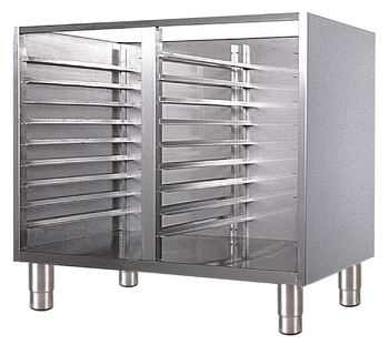 BUFFET DOUBLE A PLAQUES PATISSIERES SUR ROULETTES