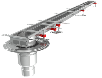 CANIVEAU MODUL 125 - L2500 - HAUT50/65 - INOX 304