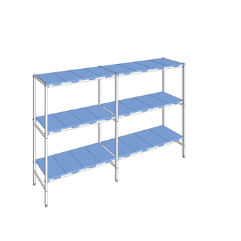 RAYONNAGE CLAYETTES POLY LIGNE 3N L2834XP500XH1750