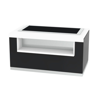 GASTROBUFFET VITRO 4 BACS NICHE+PLAN ASSIETTE