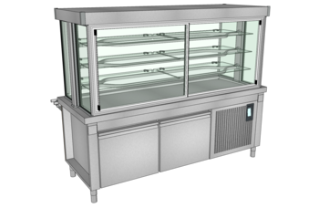 MEUBLE HO VITRINE 3N L.2260 RES 2GN2/1 SANS GPE O3