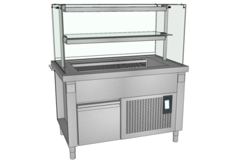 MEUBLE VITRINE PRES L.1350 RES 1GN1/1 SANS GPE O3