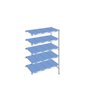 RAYONNAGE CLAYETTES POLY ANGLE 5N L1251XP500XH1750